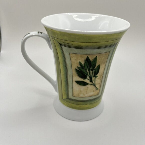 PIMPERNEL Fine Porcelain Mug Tea Cup Leaf Botanical Designed in England - Picture 3 of 9